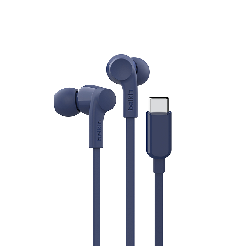 Belkin SoundForm Kopfhörer Kabelgebunden im Ohr Musik/Alltag USB Typ-C Blau