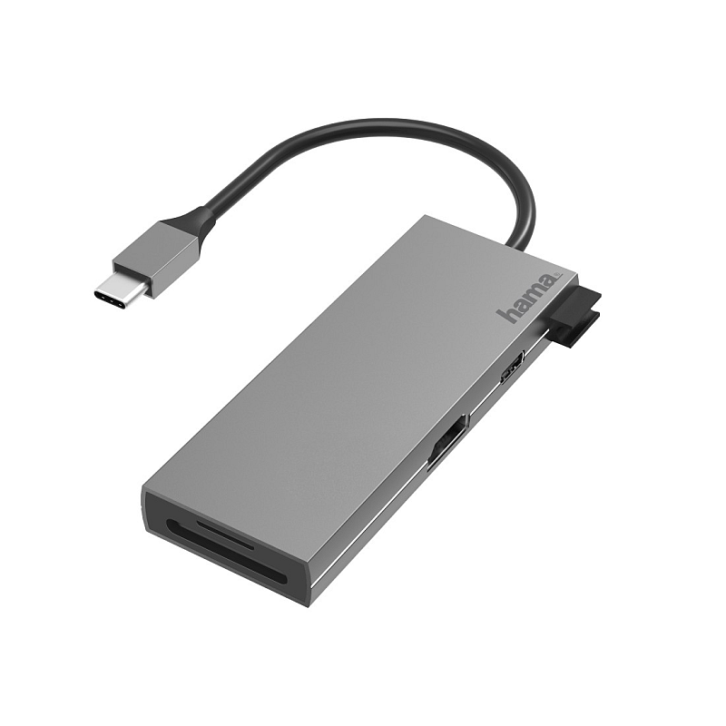 Hama 00200110 laptop-dockingstation & portreplikator USB 3.2 Gen 1 (3.1 Gen 1) Type-C Grau