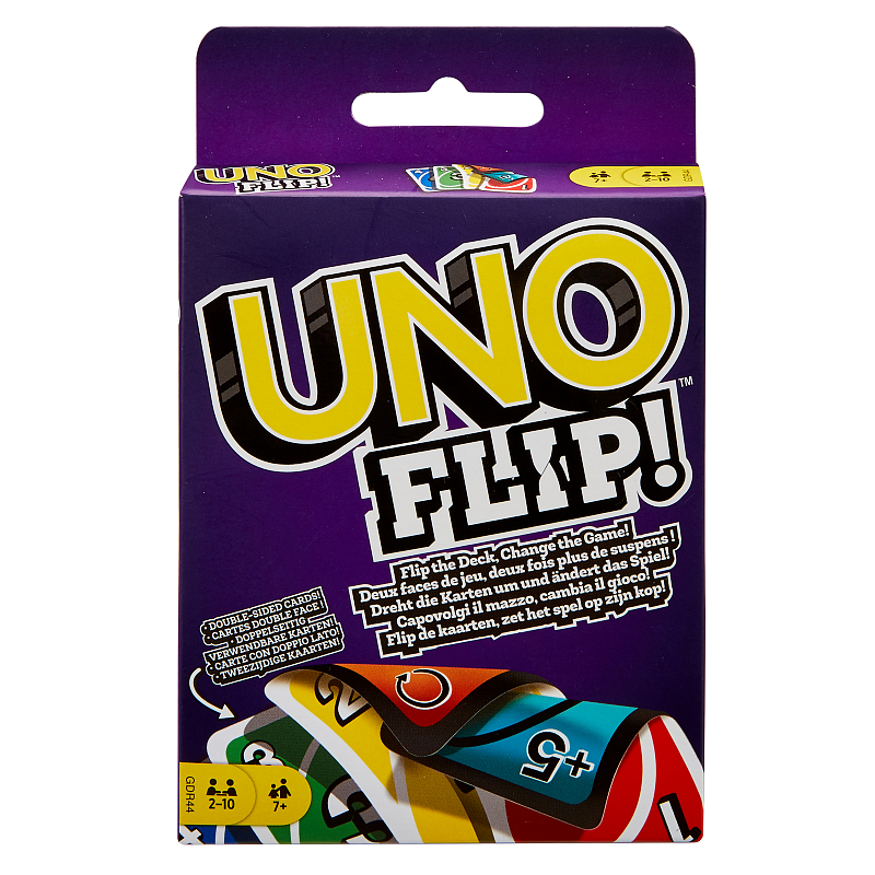 Games Mattel UNO Flip, Kartenspiel, Gesellschaftsspiel, Familienspiel, Kinderspiel