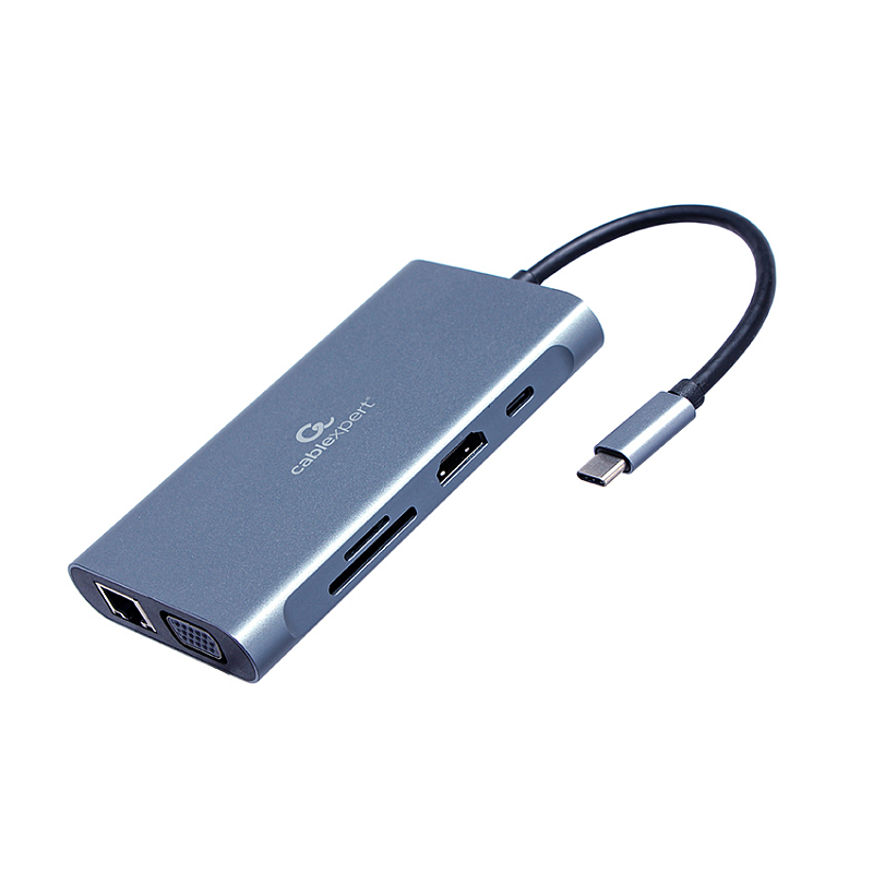 Gembird A-CM-COMBO7-01 laptop-dockingstation & portreplikator USB 3.2 Gen 1 (3.1 Gen 1) Type-A Grau