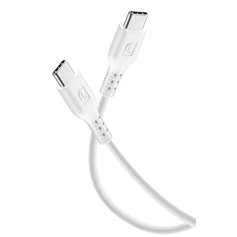 Cellularline Power Cable 200cm - USB-C to USB-C USB-C-auf-USB-C-Kabel zum Laden und für die Datenübertragung