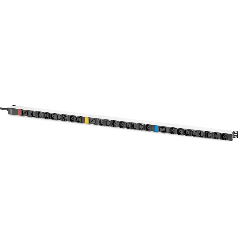 Digitus Basis IT PDU, 3-phasig 16A, 24 x C13, 3 x C19, 3 m Zuleitung, IEC 60309 16 A Stecker