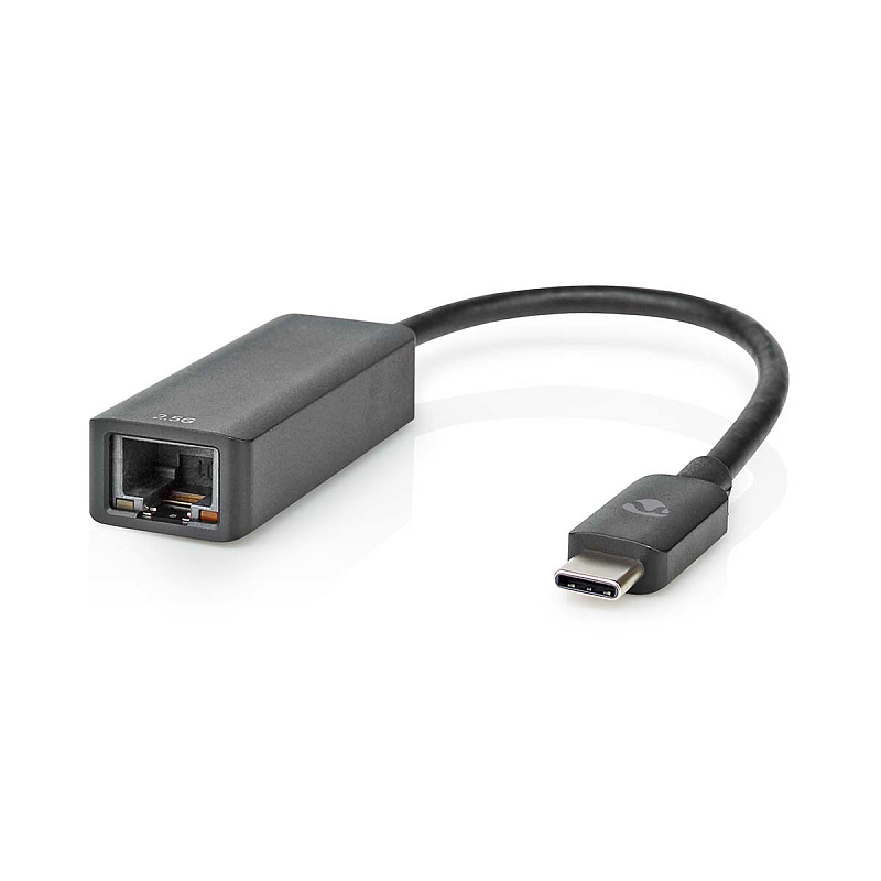 Nedis CCGB64960BK02 Kabeladapter RJ-45 USB Type-C Schwarz