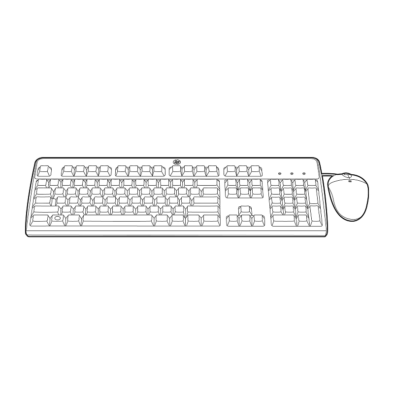 HPE 672097-103 Tastatur Maus enthalten USB QWERTY Schwedisch Schwarz