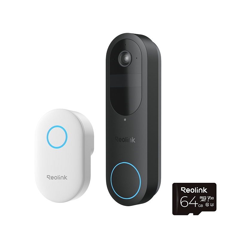 Reolink D340B w/ Chime + 64GB SD Video-Zugangssystem 4 MP Schwarz