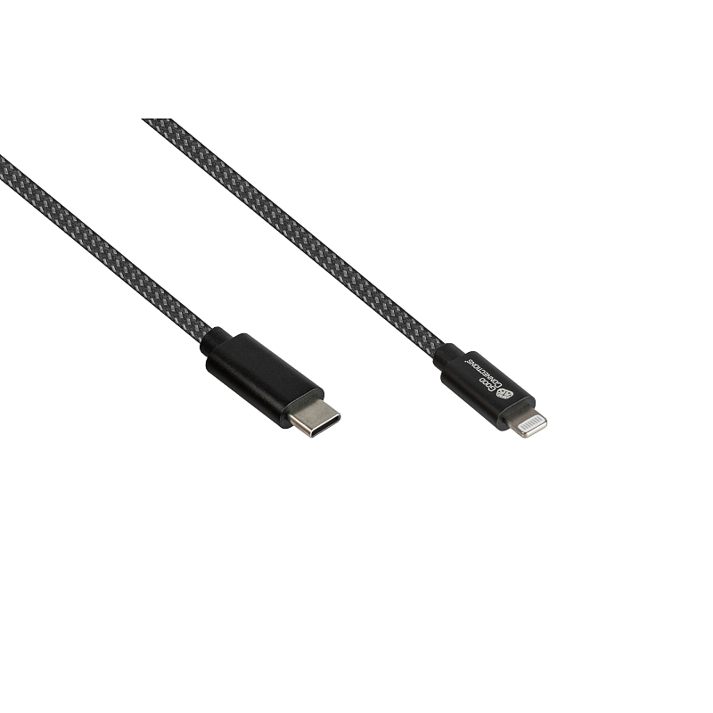 Alcasa 2510-CL005S USB Kabel USB 2.0 0,5 m USB C USB C/Lightning Schwarz