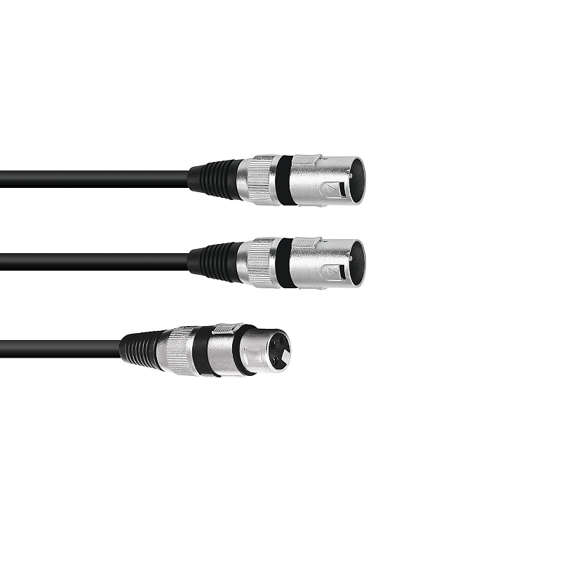 Omnitronic 30225205 Audio-Kabel 1,5 m XLR (3-pin) 2 x XLR (3-pin) Schwarz