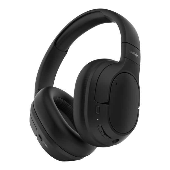 Belkin AUD008HQBK Kopfhörer & Headset Kabellos Kopfband Anrufe/Musik USB Typ-C Bluetooth Schwarz