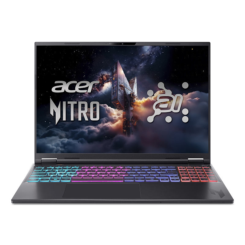 Acer Nitro 16S AI AN16S-61-R5MK Copilot+ PC AMD Ryzen AI 9 365 Laptop 40,6 cm (16") WQXGA 32 GB DDR5-SDRAM 2 TB SSD NVIDIA GeForce RTX 5070 Ti Wi-Fi 6E (802.11ax) Windows 11 Home Deutsch Schwarz