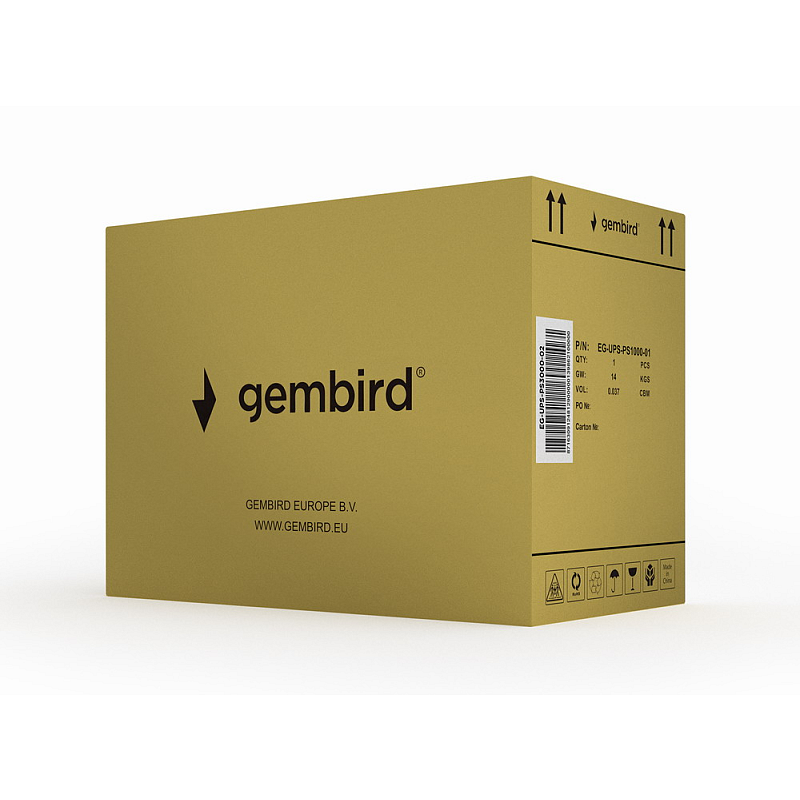 Gembird EG-UPS-PS3000-02 Unterbrechungsfreie Stromversorgung (USV) Line-Interaktiv 3 kVA 2400 W 6 AC-Ausgänge