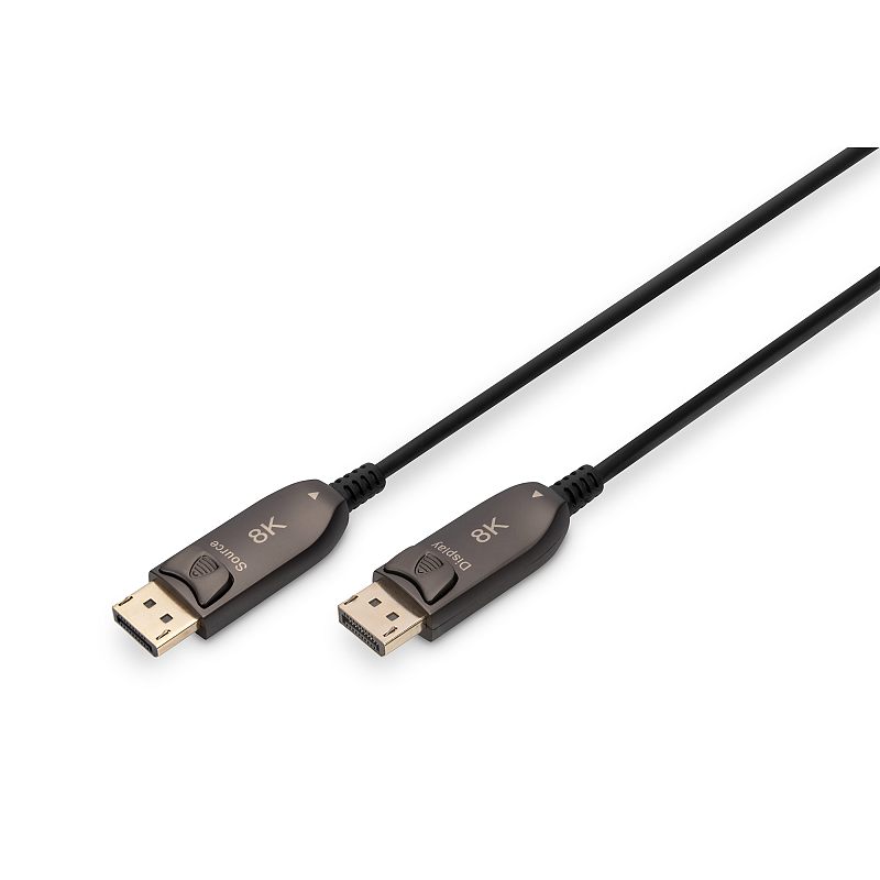 Digitus DisplayPort AOC Hybrid Glasfaserkabel, UHD 8K, 15 m