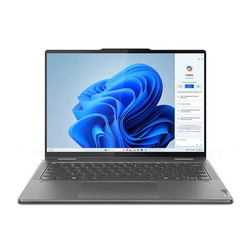 Lenovo Yoga 7 2-in-1 14AHP9 AMD Ryzen™ 5 PRO 8640HS Hybrid (2-in-1) 35,6 cm (14") Touchscreen WUXGA 16 GB LPDDR5x-SDRAM 1 TB SSD Wi-Fi 6E (802.11ax) Windows 11 Home Deutsch Grau
