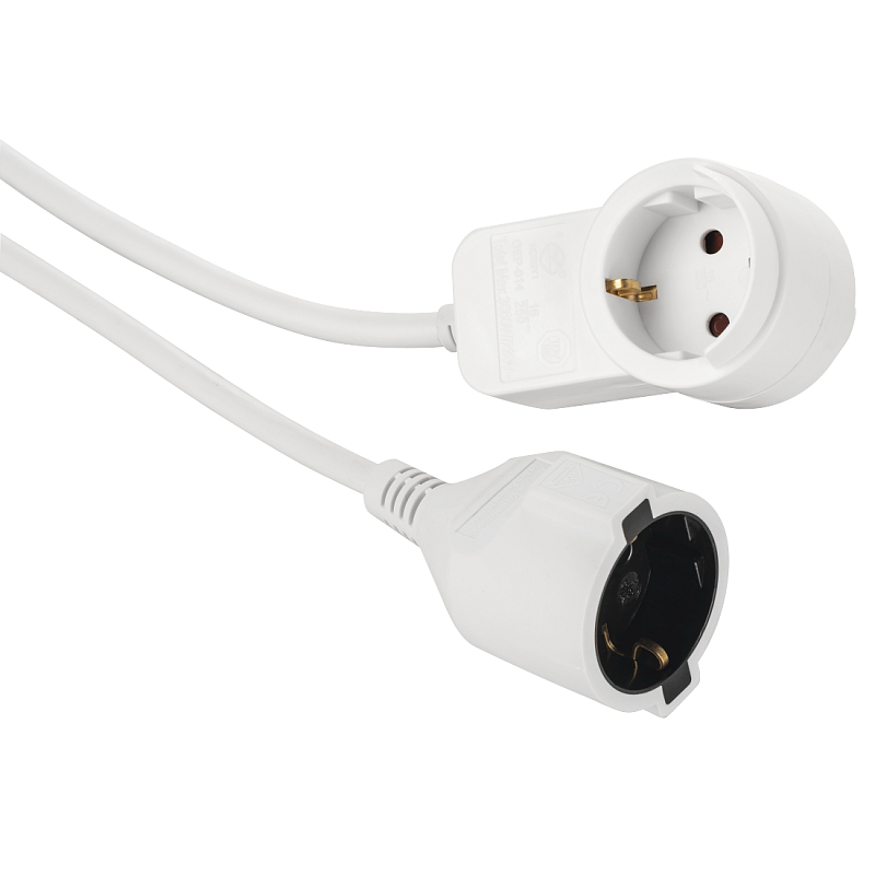Hama Powerplug Verlängerungskabel 3 m 2 AC-Ausgänge Drinnen Weiß