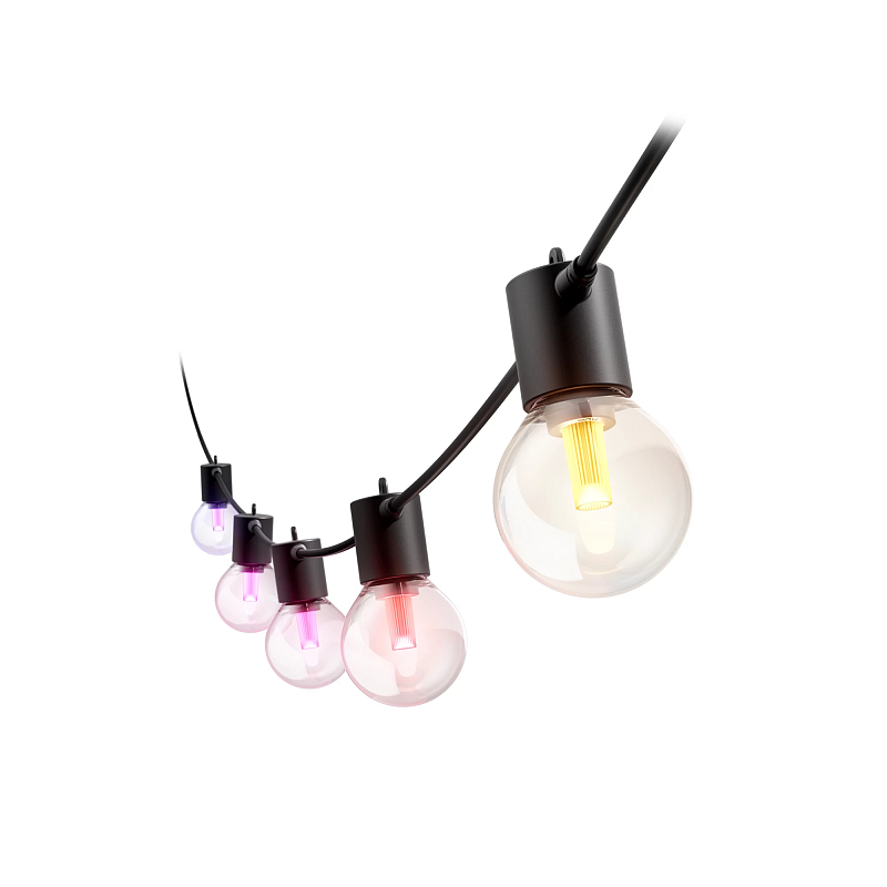 Philips Hue White and Color ambiance Hue Festavia Globe Outdoor Lichterkette, 7 m