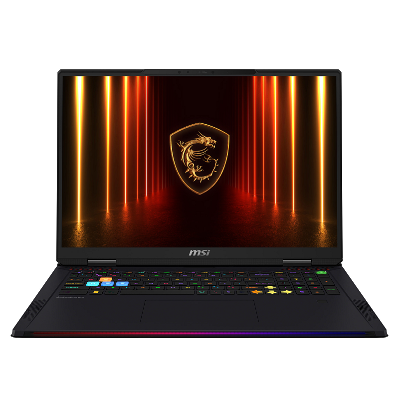 MSI Raider 18 HX AI A2XWJG NVIDIA GeForce Intel Core Ultra 9 285HX Laptop 45,7 cm (18") UHD+ 64 GB DDR5-SDRAM 4 TB SSD NVIDIA GeForce RTX 5090 Wi-Fi 7 (802.11be) Windows 11 Pro Schwarz