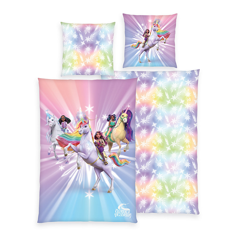 HERDING Unicorn Academy Bettwäsche-Set 'Magic' - 70-x-90-cm-140-x-200-cm-at