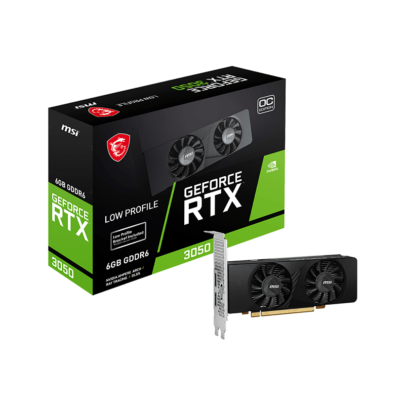 MSI GEFORCE RTX 3050 LP 6G OC Grafikkarte NVIDIA 6 GB GDDR6