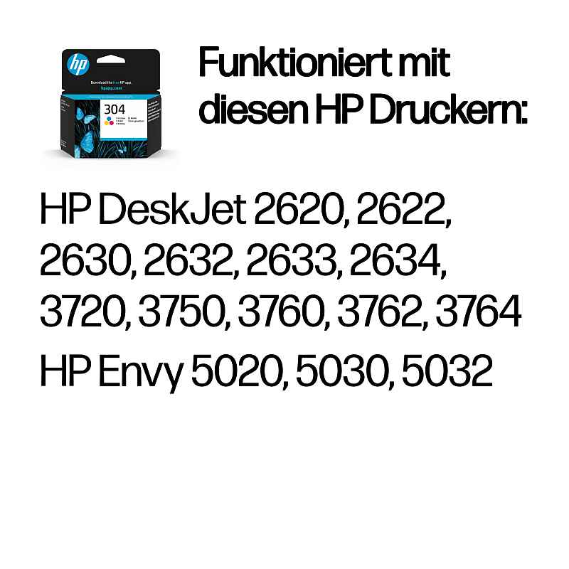 HP 304 Cyan/Magenta/Gelb Original Tintenpatrone