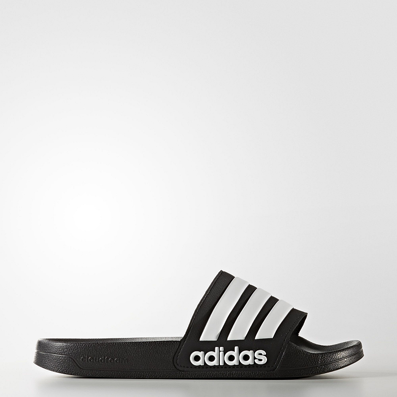 Adidas Cloudfoam Adilette Männlich Schwarz, Weiß