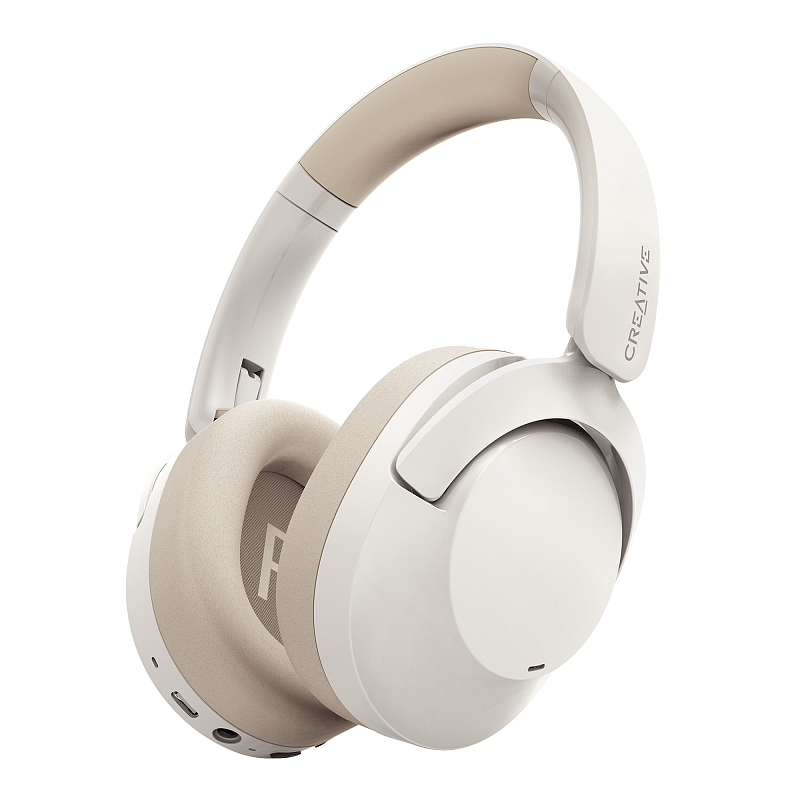 Creative Labs Zen Hybrid 2 Kopfhörer Verkabelt & Kabellos Kopfband Anrufe/Musik USB Typ-C Bluetooth Cremefarben