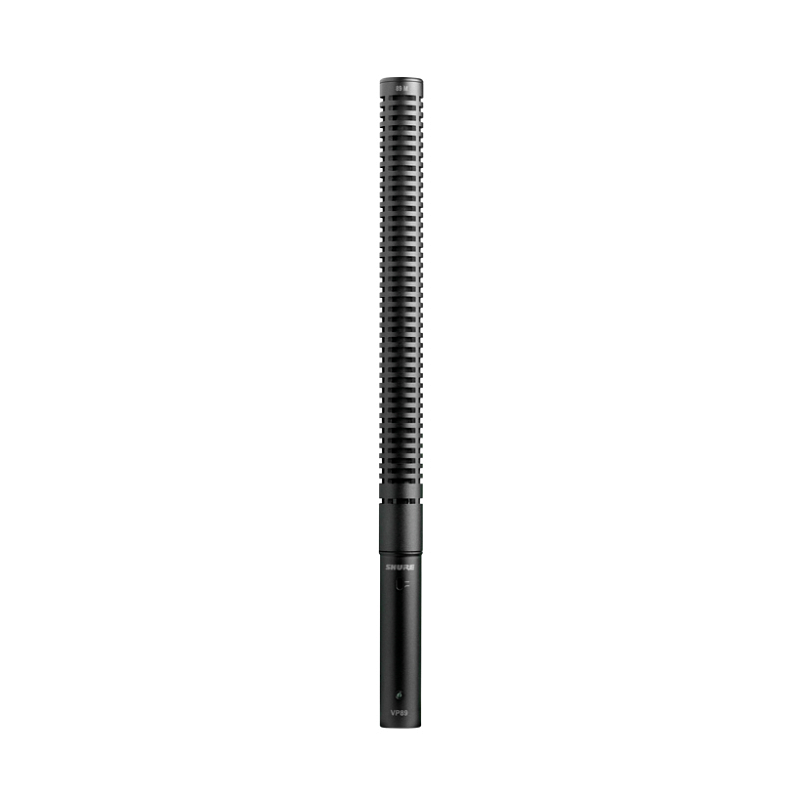 Shure Medium Condenser Shotgun Microphone with Case and Foam Schwarz Mikrofon mit langem Hals