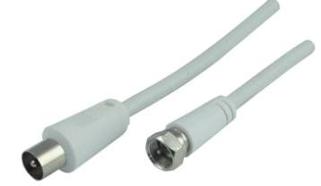 Schwaiger KVCK161 532 Koaxialkabel 1,5 m F IEC Weiß