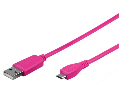 Goobay 63682 USB Kabel USB 2.0 0,95 m USB A Micro-USB B Pink