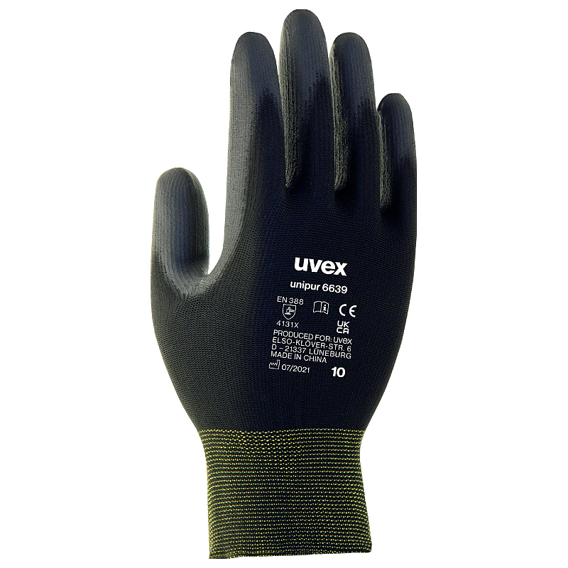 Uvex 60248 Fabrik-Handschuhe Schwarz Polyurethan, Polyamid 1 Stück(e)