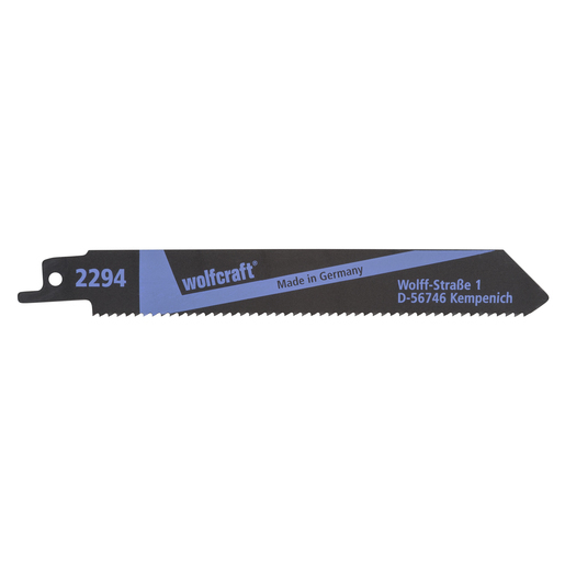 wolfcraft GmbH 2294000 Sägeblatt für Stichsägen, Laubsägen & elektrische Sägen Säbelsägeblatt Chrom-Vanadium-Stahl (Cr-V) 2 Stück(e)
