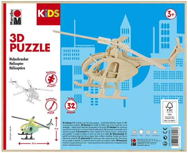 Marabu 0317000000003 Puzzle 3D-Puzzle 32 Stück(e) Fahrzeuge