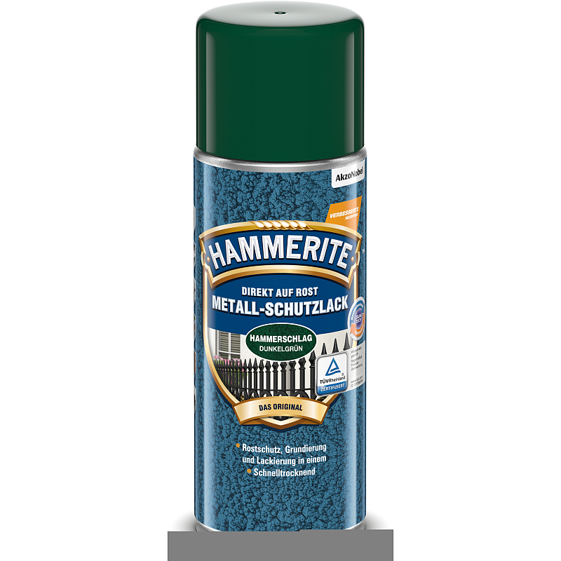 Hammerite Metall-Schutzlack Hammerschlag (Aerosol) Dunkelgruen 0,4 l