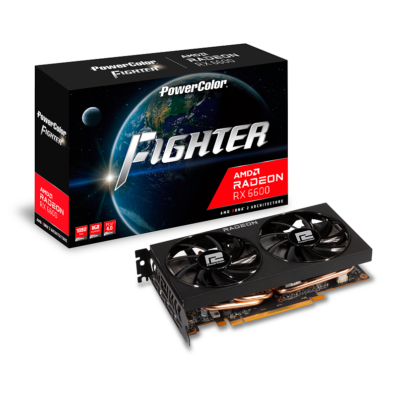 PowerColor AXRX 6600 8GBD6-3DH Grafikkarte AMD Radeon RX 6600 8 GB GDDR6
