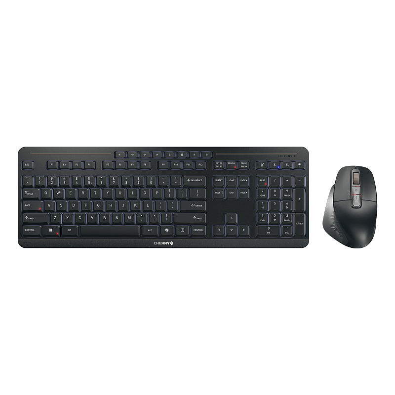 CHERRY Stream desktop ultimate Tastatur Maus enthalten Heimbüro USB + RF Wireless + Bluetooth QWERTY Englisch Schwarz