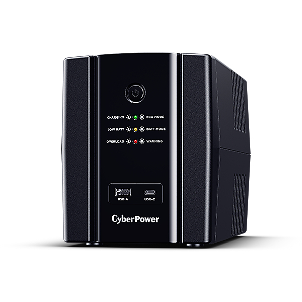 CyberPower UT1500EG Line-Interactive USV 1500VA/900W LED, AVR, USB (HID), Ausgang (4) Schuko, RJ45 Lan Protection, USB A+C Ladegerät