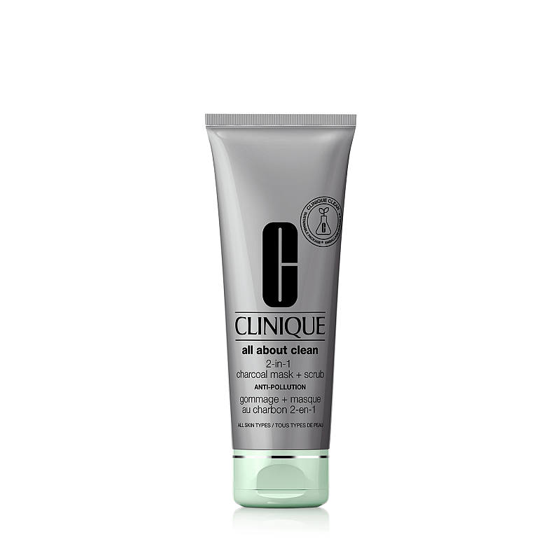 Clinique All About Clean 2-in-1 Charcoal Mask + Scrub Reinigungsmaske Frauen 100 ml Creme