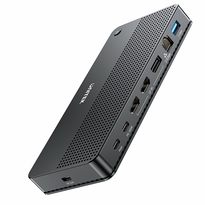 UNITEK D1104A01 laptop-dockingstation & portreplikator Kabelgebunden USB4 Schwarz