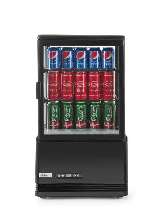 Hendi 233627 Industrieller Kühl/Gefrierschrank Vitrinenkühlschrank 58 l Freistehend C