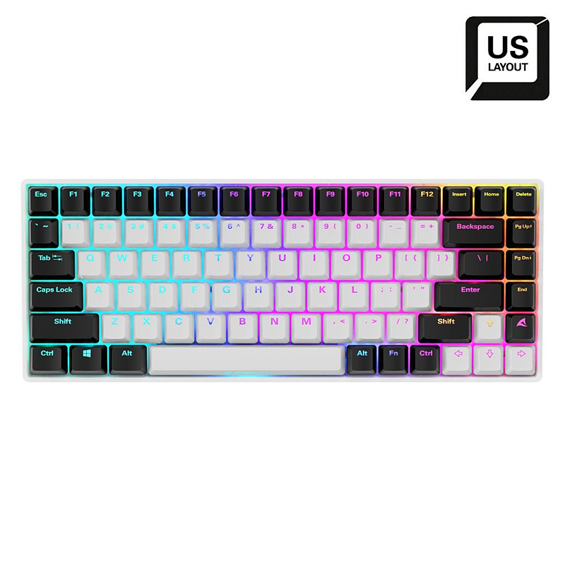 Sharkoon SKILLER SGK50 S3 Tastatur Gaming USB QWERTY US Englisch Weiß