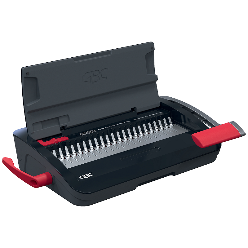 GBC CombBind CB12 Kamm-Bindegerät 165 Blätter Schwarz, Rot