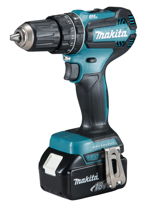Makita DHP485RFJ Bohrmaschine 1900 RPM Ohne Schlüssel 1,8 kg Schwarz, Blau