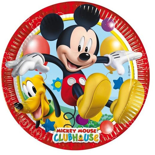 Disney Mickey Mouse Clubhouse 81508 Teller Oval Papier Mehrfarbig 8 Stück(e)