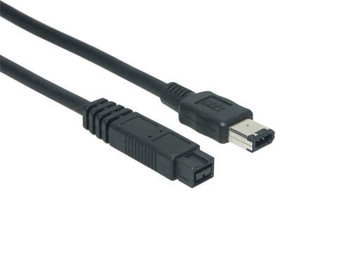 Alcasa FireWire/FireWire IEEE1394b 9/6, 5m 6-p 9-p Schwarz