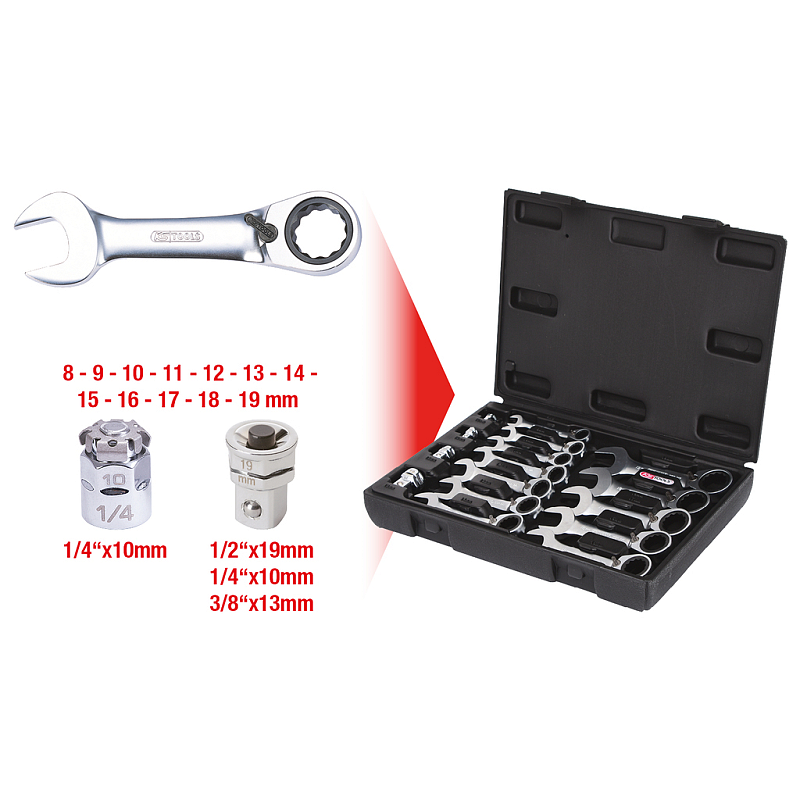 KS Tools 503.4653 Ratschenschlüssel Chrom-Vanadium-Stahl 72 Stück(e)