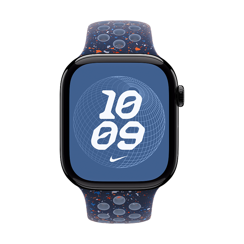 Apple Nike Sport Band Blau Aluminium, Fluor-Elastomer
