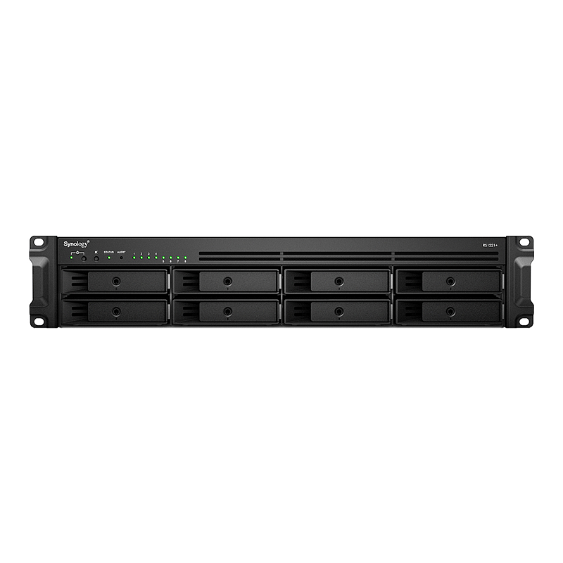 Synology RackStation RS1221+ NAS & Speicherserver Rack (2U) Ryzen Embedded V1500B 4 GB DDR4 0 TB DiskStation Manager Schwarz
