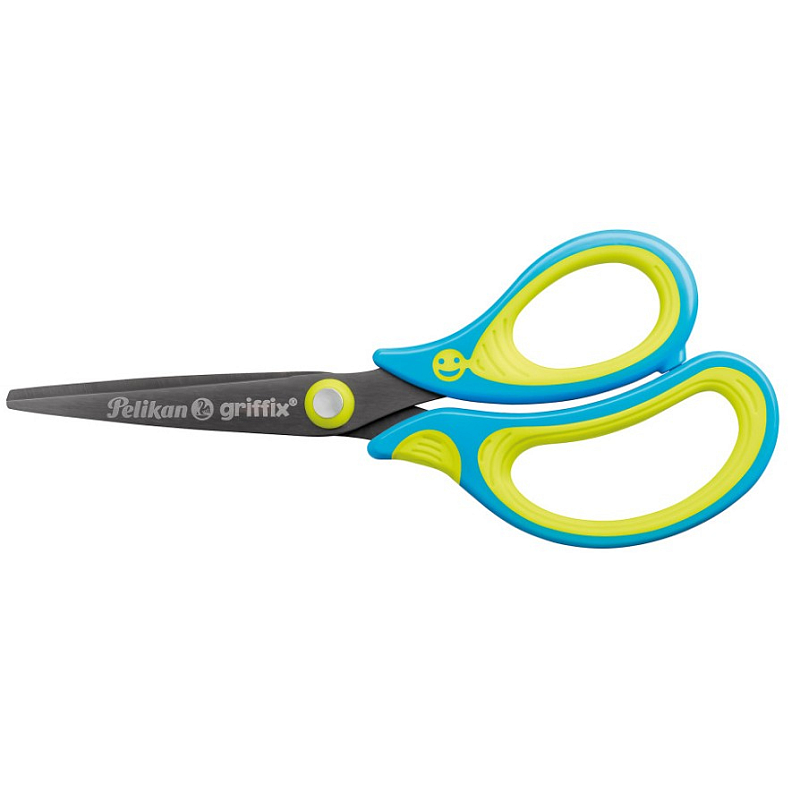 Pelikan 810241 Büro- & Bastelschere Kunst-& Handwerksscheren Gerader Schnitt Blau, Gelb