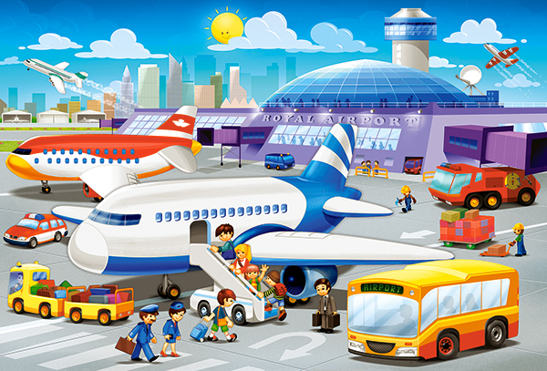 Castorland A Day at the Airport 40 Maxi pcs Puzzlespiel 40 Stück(e) Cartoons