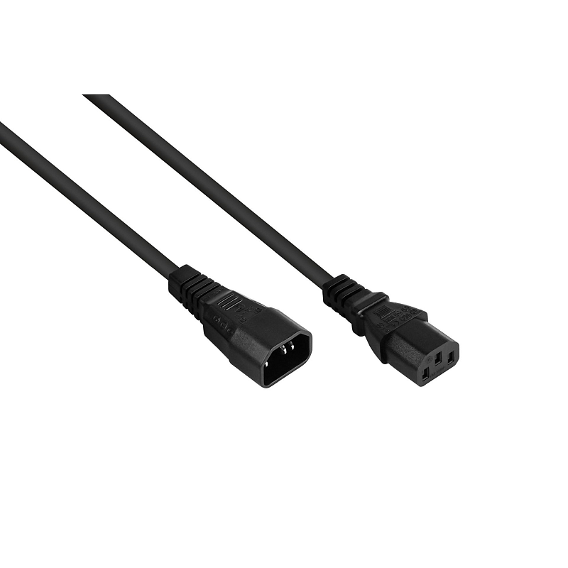 Kabelmeister SK1430-S030 Stromkabel Schwarz 3 m IEC C14 IEC C13