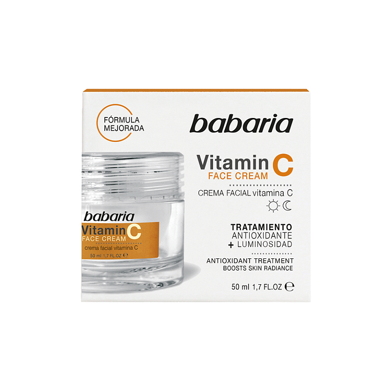 Babaria Vitamin C Face Cream Tages- & Nachtcreme Decollete, Gesicht, Hals/Nacken 50 ml