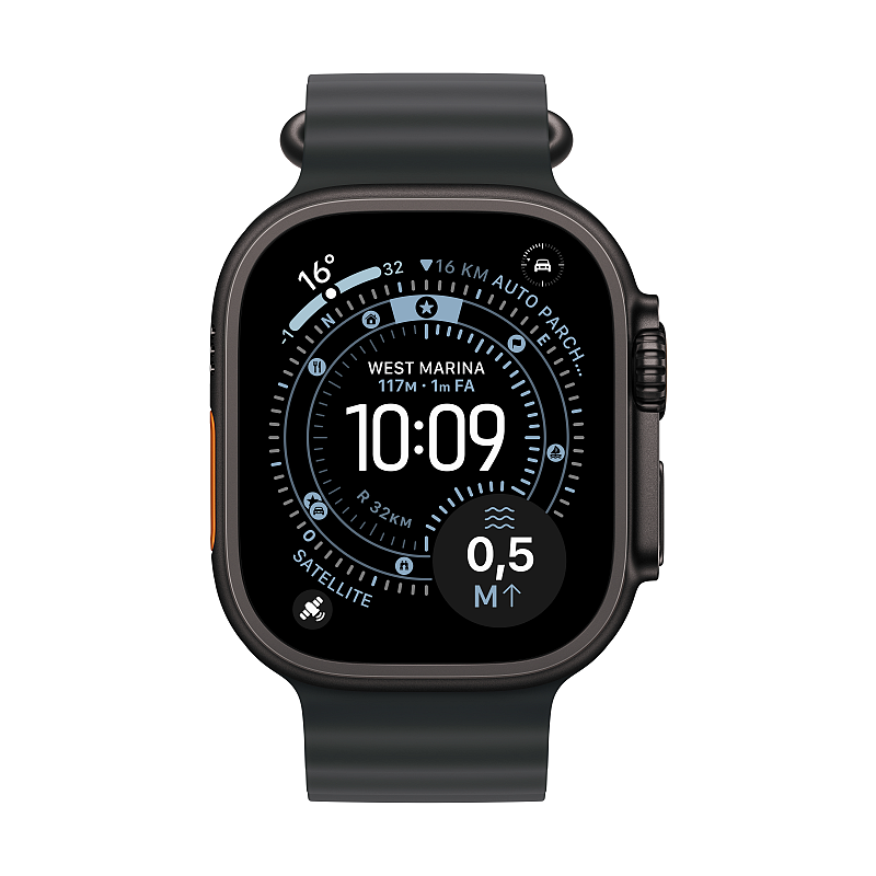 Apple MYPD3ZM/A Intelligentes tragbares Accessoire Band Schwarz Fluor-Elastomer, Titan